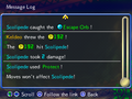 Message Log of a Pokémon getting it by Poké.