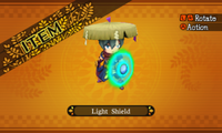 This shield's glow can be considered either mystical or sinister.
